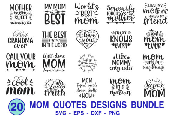 Mom Quotes Graphics for Crafts & Blogs