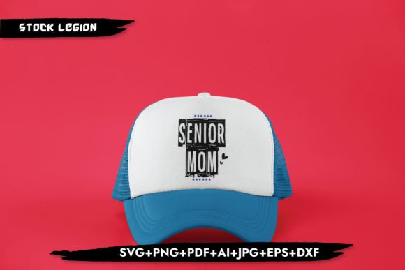 Senior Mom Blue Stars Graphics for Crafts