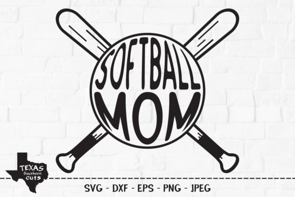Softball Mom Graphics for Crafts & Design
