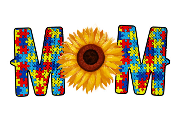 Sunflower Mom Autism Graphics for Crafts